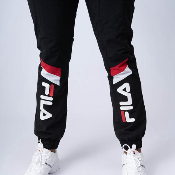 Pantalones Fila Hombre Negras / Rojas / Blancas - Luigi Light Weight Track - España 584730EYZ